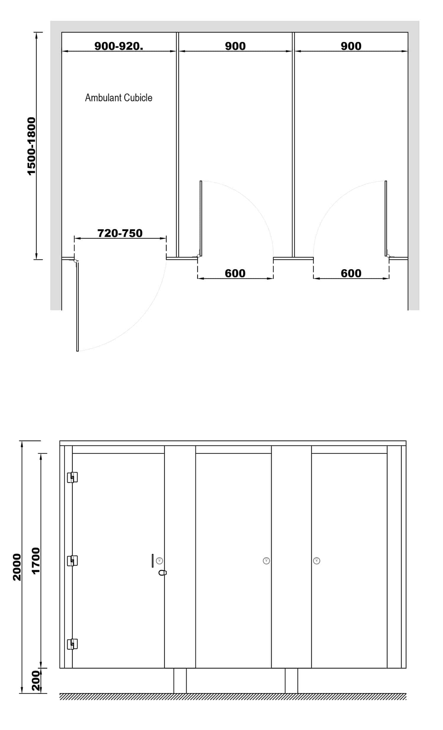 Model - Toilet Partitions Industries - Wet Area Partitions - Cubicles ...