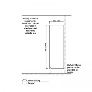 Urinal / Privacy Screen - Pedestal Mounted - Toilet Partitions ...